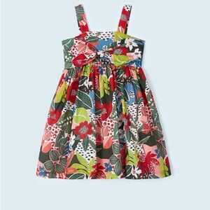 Mayoral Floral Sundress Bow front Sz 5